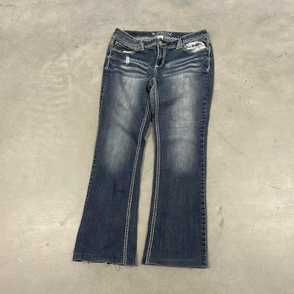 Y2K‎ Dark Wash Flared Wide Leg Fall Essential Bootcut Jeans